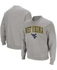 コロシアム メンズ アウター パーカー・スウェット クルーネック シャツ ロゴ Colosseumens West Virginia Mountaineers Arch and Logo Crew Neck Sweatshirt Heather Gray グレ