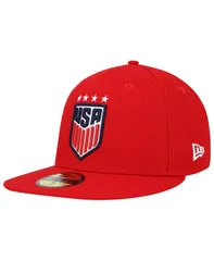 ニューエラ メンズ アクセサリー 帽子 New Era Mens and Womens USWNTeam Basic 59FIFTY Fitted Hat Red レッド