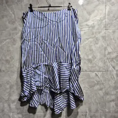 ラルフローレン ブルー ストライプ フリル スカート