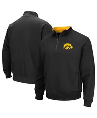 コロシアム メンズ アウター ジャケット・ブルゾン トール ジャケット Colosseum Mens Black Iowa Hawkeyes Big and Tall Tortugas QuarterZip Jacket Black ブラック