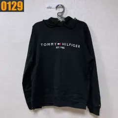 トミーヒルフィガー プリンティング ブラック フード Tシャツ
