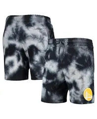 ニューエラ メンズ ボトムス ハーフパンツ・ショーツ ショートパンツ フリース New Era Mens Black Golden State Warriors Fleece TieDye Shortのサムネイル