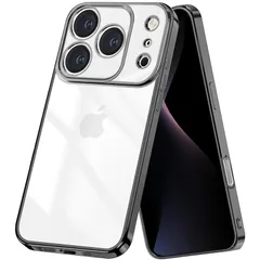 【新品】 iPhone 17 Pro 用 ケース クリア 米軍MIL規格 TPU 透明 黄変防止 耐衝撃 高耐久性 ストラップホール付き ワイヤレス充電対応 あいふおん17pro用ケース 全面保護カバー（ブラック） 0