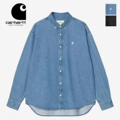 カーハート L/S ルーカス シャツ デニム ストーンウォッシュ 長袖 ゆったりフィット メンズ レディース ワークシャツ Carhartt WIP L/S Lucas Shirt Denim Stone Washed Relaxed Fit Work Shi