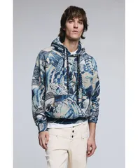 デジグアル メンズ アウター パーカー・スウェット シャツ Desigual Mens Mosaic sweatshirt Blue ブルーのサムネイル