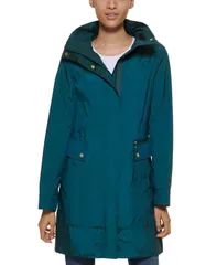 コールハーン レディース アウター ジャケット・ブルゾン コート Cole Haan Packable Hooded Raincoat Pineのサムネイル