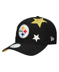 ニューエラ レディース アクセサリー 帽子 Tシャツ New Era Womens Black Pittsburgh Steelerstardom AFrame 9FORTY Adjustable Hat Black ブラック