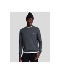 ライルアンドスコット メンズ アウター ニット・セーター クルーネック コットン Lyle Scott Mens Cotton Merino Crew Neck Sweater Charcoal maのサムネイル
