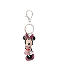 ディズニー レディース バッグ Disney Minnie Mouse Crystal Pave Bag Charm Keychain Officially Licensed Silver tonepink ピンク