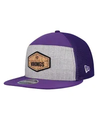 ニューエラ メンズ アクセサリー 帽子 New Era Mens GrayPurple Minnesota Vikings Cork Split Panel 9FIFTY Trucker Snapback Hat Gray Purple グレー