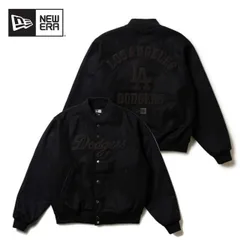 【新品】 ニューエラ メルトン バーシティジャケット ロサンゼルス ドジャース ブラック FW25 ユニセックス MLB ウール混 アウター 秋冬