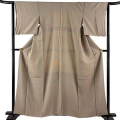 美品 単衣 粋な縞柄 縮緬地 小紋（正絹）仕立上り＜KK1170＞ - メルカリ