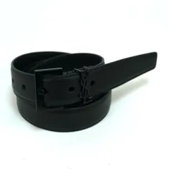 SAINT LAURENT PARIS サンローラン パリ YSL ロゴ カサンドラ グレインカーフ ベルト 30MM ブラック 90サイズ 634437 新品未使用のサムネイル