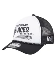 ニューエラ メンズ アクセサリー 帽子 グラフィック New Era Mens and Womens WhiteBlack Las Vegas Aces 9FORTY AFrame Graphic Trucker Hat White Black ホワイト
