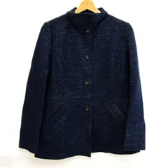 スキャパ スタンドカラージャケット ウール混 アウター レディース 40サイズ ネイビー SCAPA 【中古】のサムネイル