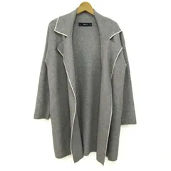 ザラ ニットコート オープンカーディガン アウター レディース Sサイズ グレー ZARA 【中古】