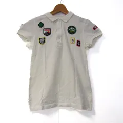 ジャックバニー ポロシャツ トップス 半袖 ゴルフウエア パーリーゲイツ レディース 白×緑×赤 Jack Bunny!! 【中古】のサムネイル