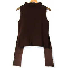 セシルマクビー ニット トップス ノースリーブ ハイネック レディース Mサイズ ブラウン CECIL McBEE 【中古】
