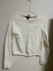 トミーヒルフィガー 白 カーディガン