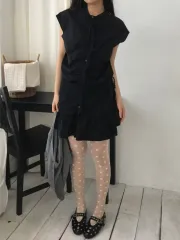 新品 / エンブロイダリー ストラップ フラット メリージェーン シューズ