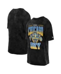 ニューエラ メンズ トップス Tシャツ ヴィンテージ シャツ New Era Mens Black Chicago Sky Boxy Sport Classics Vintage Wash TShirt Black ブラック