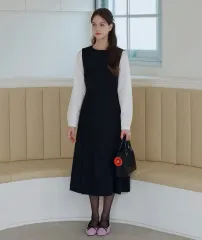 新品 DRAW FIT ウィメンズ ウール スリーブレス ONE PIECE ブラック S