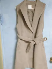 ウール ロング ベスト アイボリー