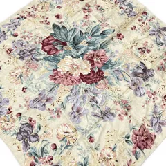 RalphLauren(ラルフローレン) スカーフ美品  - ベージュ×ボルドー×マルチ 花柄/Polo Ralph Lauren Factory Store/アウトレット