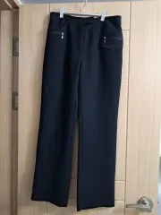 ブラック ジッパー デザインテープ レディース ズボン