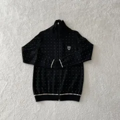 95 ラコステ レディース ウールニットジップアップジャケット