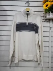 #メンズ ファッションU S POLO ASSN メンズ ハーフネック ジップアップニット Tシャツ