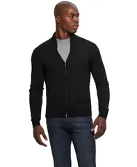 ゲス メンズ アウター ニット・セーター GUESS Mens Fred Full Zipped Sweater Jet black ブラックのサムネイル