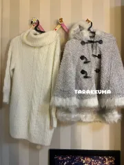 ヴィンテージ コルザ コーディネートセット ケープ ダルチェン colza ケーブルニットONE PIECE ダッフルコート