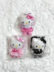 まとめ 未開封)ハローキティ ラブリー フリル シリーズ マスコット ぬいぐるみ キーホルダー ロリータメイド