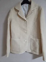 システム アイボリー ツイード レディース ジャケット