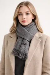 （デパート正規品）レノマ renoma カシミア 100% マフラー ストール グレー