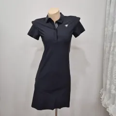 ルコックスポルティフ ゴルフ ブラック 半袖 カラーネック ONE PIECE