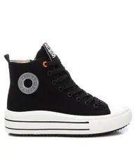 キシタイ レディース シューズ スニーカー Refresh Collection Womens Casual Canvas High Top Sneakers By XTI Black ブラック