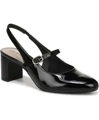 ライフストライド レディース シューズ パンプス ヒール LifeStride Womens Trust Block Heel Mary Jane Slingback Pumps Black Faux Patent ブラック