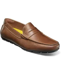 フローシャイム メンズ シューズ スリッポン・ローファー Florsheimens Motor Smooth Moc Toe Penny Loafer Brown ブラウン