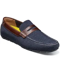 フローシャイム メンズ シューズ スリッポン・ローファー ニット Florsheimens Motor Knit Moc Toe Penny Loafer Navy multi ネイビー