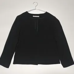 theory luxe LIFT ノーカラージャケット サイズ40 Lサイズ相当 ブラック 黒色 アセテート ポリエステル