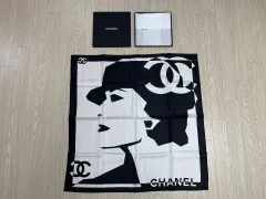 シャネル 麻 ウール 九井 一 G22 シルク スカーフ CHANEL