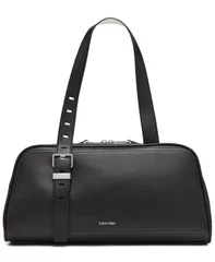 カルバンクライン レディース バッグ Calvin Klein Lowen Satchel Bag Black White ホワイト