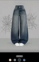 新品) SHEIN ワイド デニム パンツ