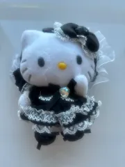 ハローキティ ロリータ ブラックレース マスコット キーホルダー