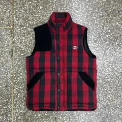 STUSSY バッファロー チェック ダウン ベスト M