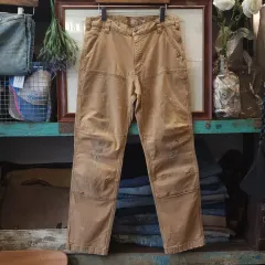 カーハート ワークパンツ ダブルニー ブラウン ユーティリティ パンツ ペインティング 34x32