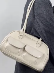 新品 アイボリー ポケット ミニ ショルダーバッグ