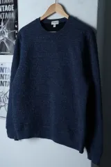 W(M) Club Monaco クラブモナコ スウェット Tシャツ The HANDSOME ハン(HAN) パータン ブルー キルティング-173A3